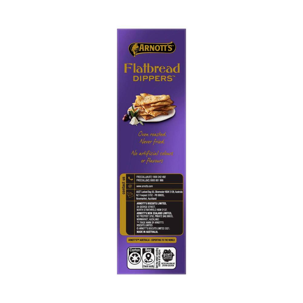 Arnott's Flatbread Dippers Feta & Olive - 130g