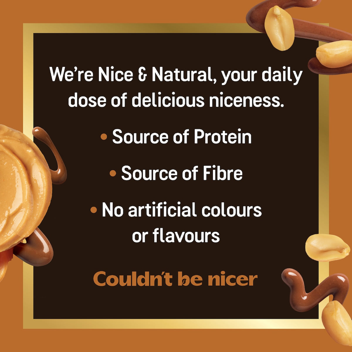 Nice & Natural Nut Butter Bars Peanut Butter 5 Pack