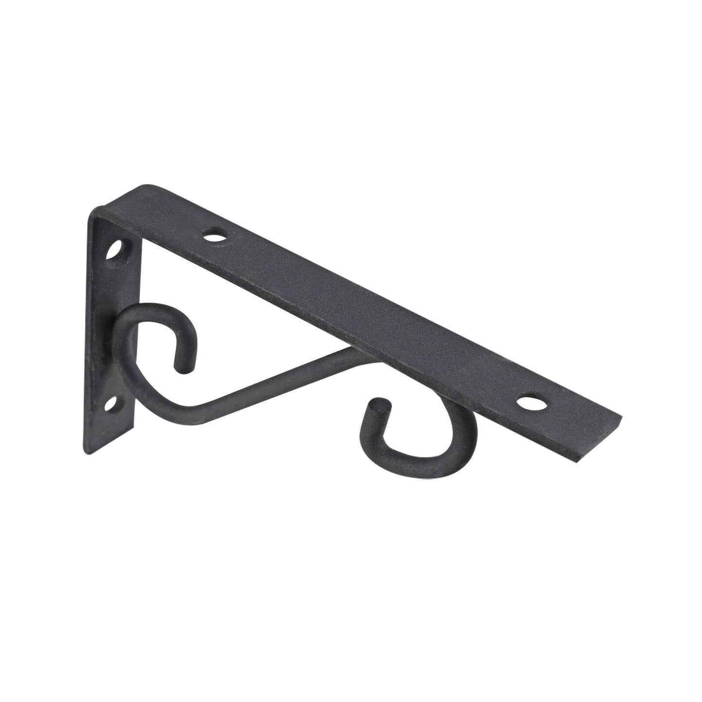 Carinya Scroll Stayed Bracket - 200 x 125mm - Black