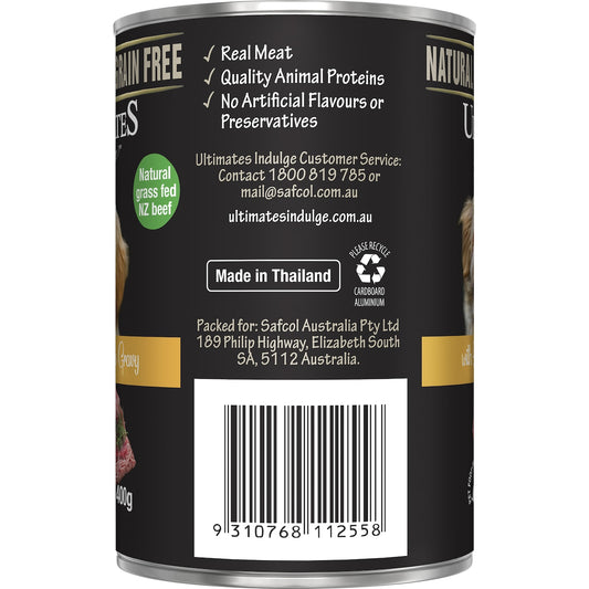 Ultimates Indulge Wet Dog Food Beef Mince In Gravy 400g