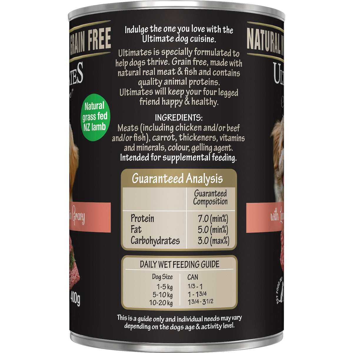 Ultimates Indulge Wet Dog Food Lamb Mince In Gravy 400g