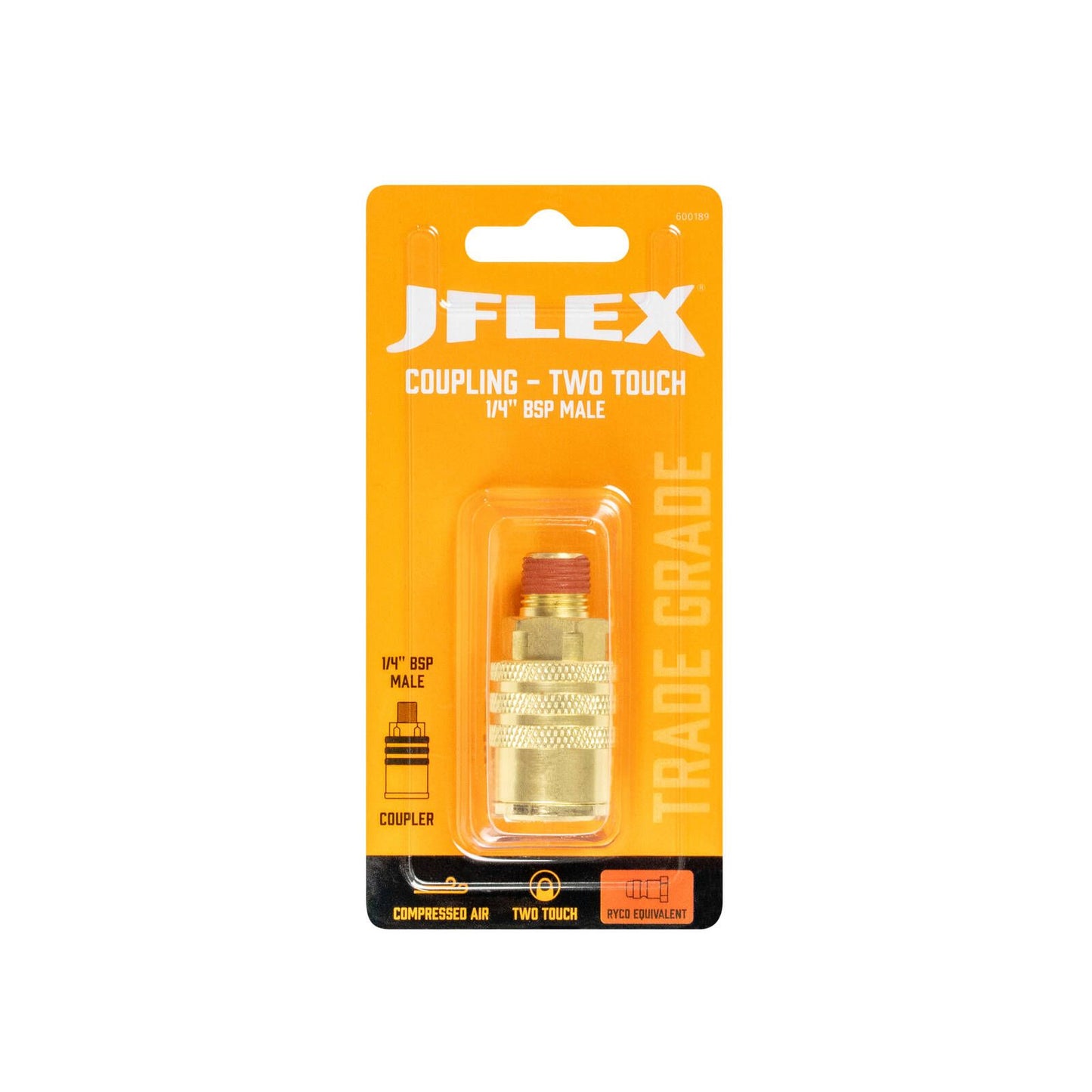 Jflex BSP Male Coupling - 1/4"