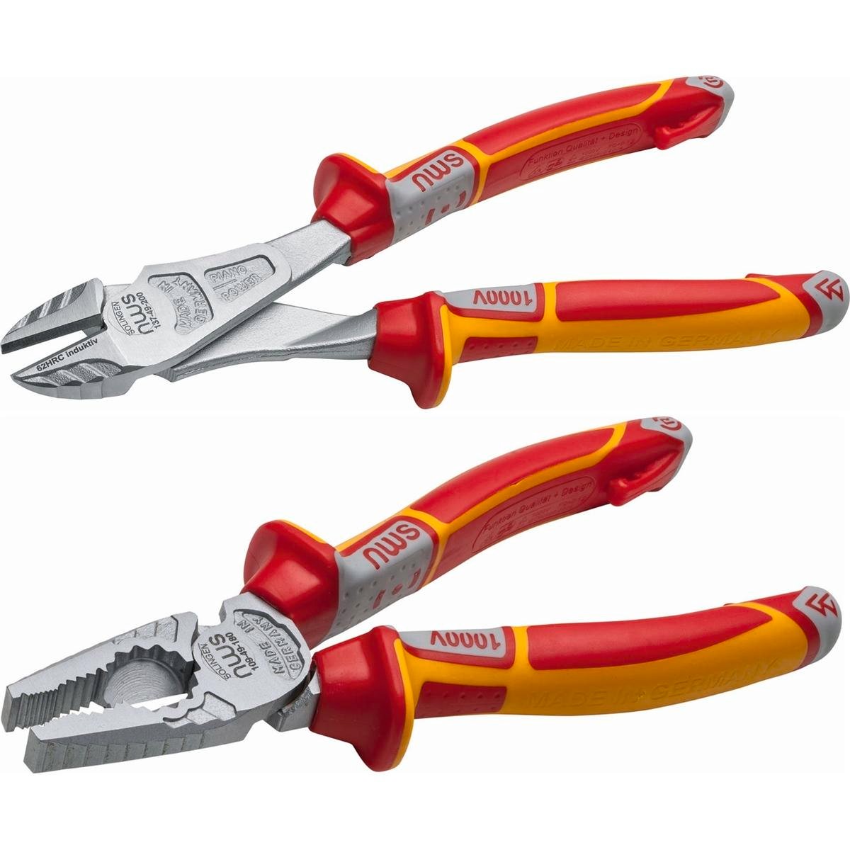 NWS 2 Piece VDE Plier Set - 1000V - Drop-Forged Steel - Durable Design