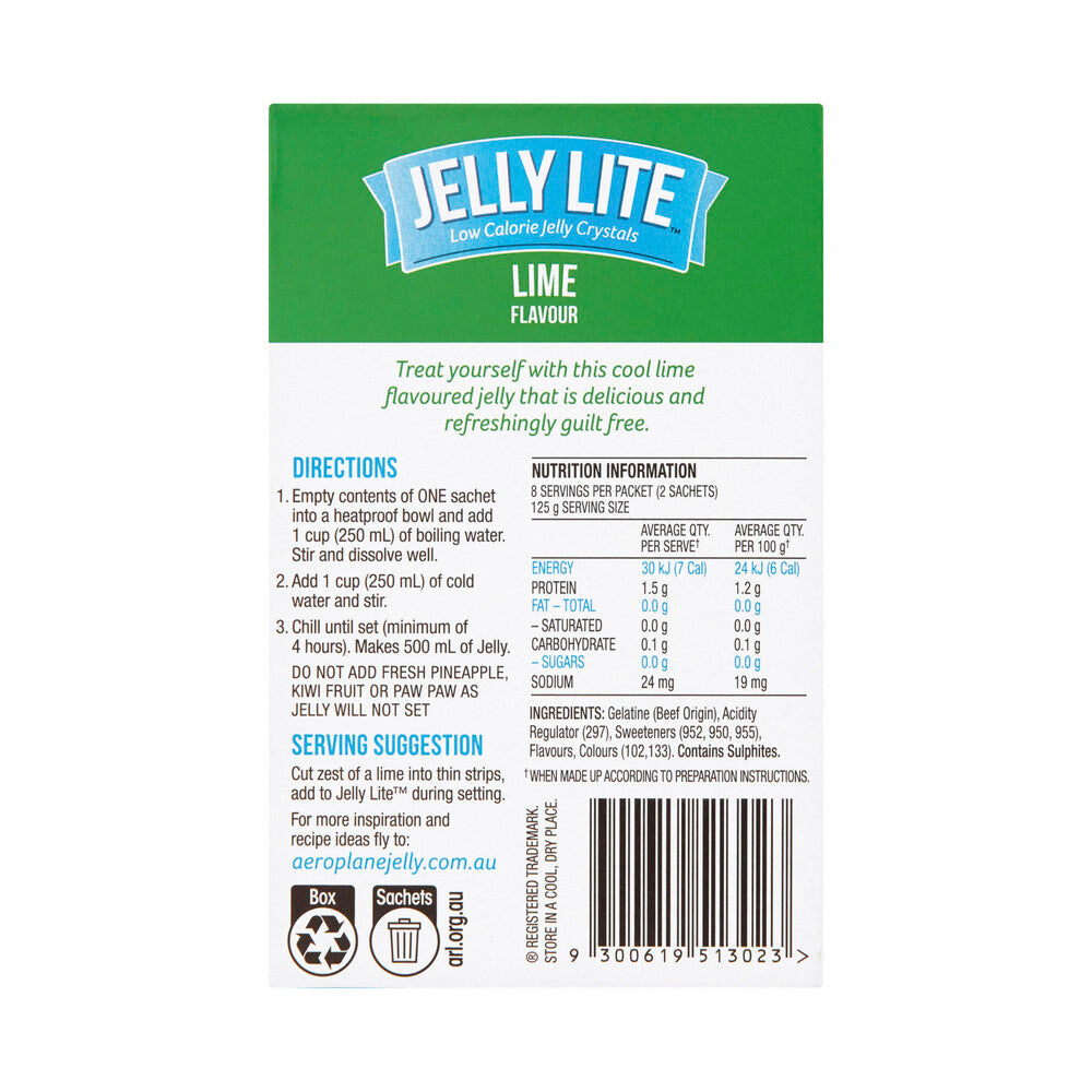 Aeroplane Lite Lime Jelly Crystals 2 Pack - 18g