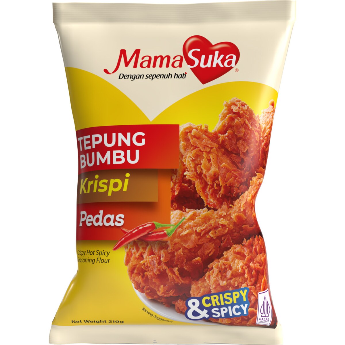 Mamasuka Tepung Bumbu Krispi Pedas 210g