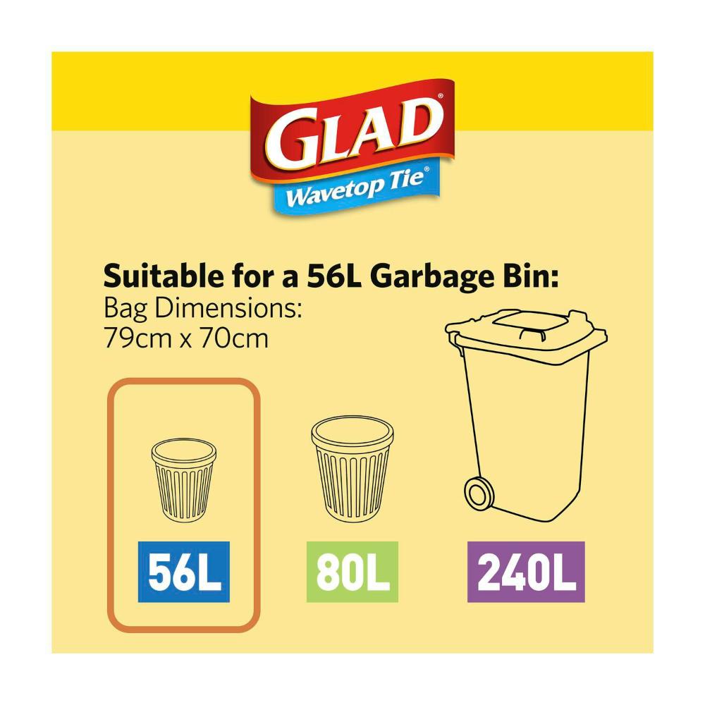 Glad Garbage Bag Wavetop Tie - 20 pack