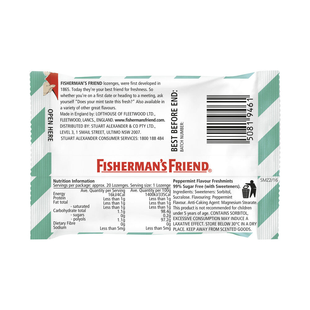 Fisherman's Friend Peppermint Throat Lozenge - 25g