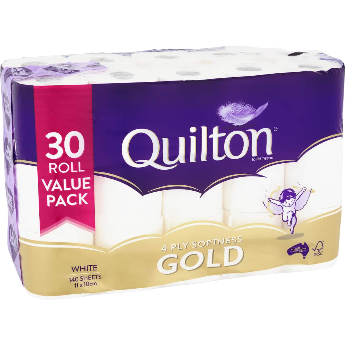 Quilton Gold 4 Ply Toilet Paper Paper 30 Pack