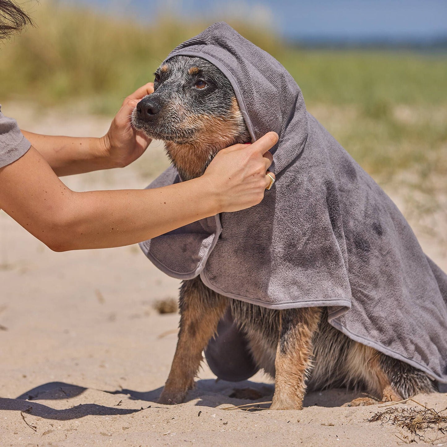 Happy Tails Hooded Pet Towel - 710 x 690mm
