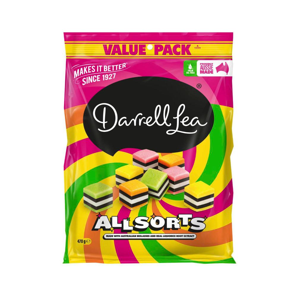 Darrell Lea Allsorts Liquorice Value Pack - 470g