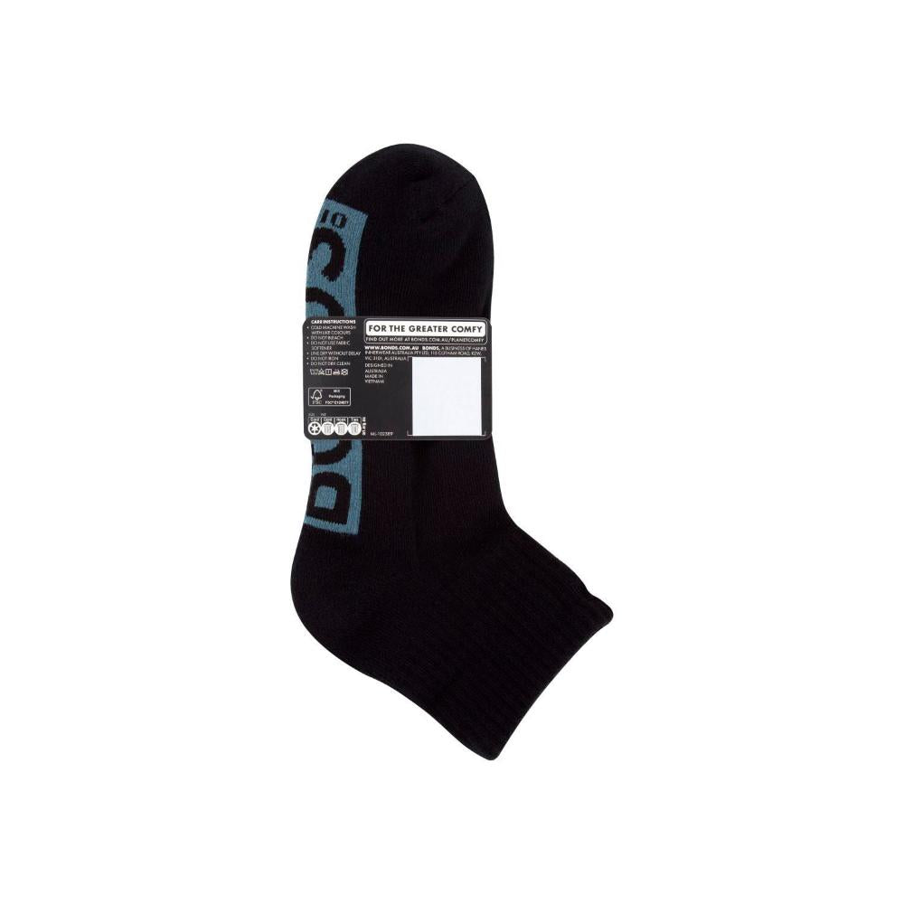 Bonds Mens Quarter Crew Mens Quarter Crew Logo Size 11+ - 3 pack