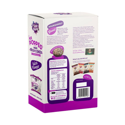 Table Of Plenty Multipack Popped Rice Cakes Salt & Vinegar 6 Pack - 90g