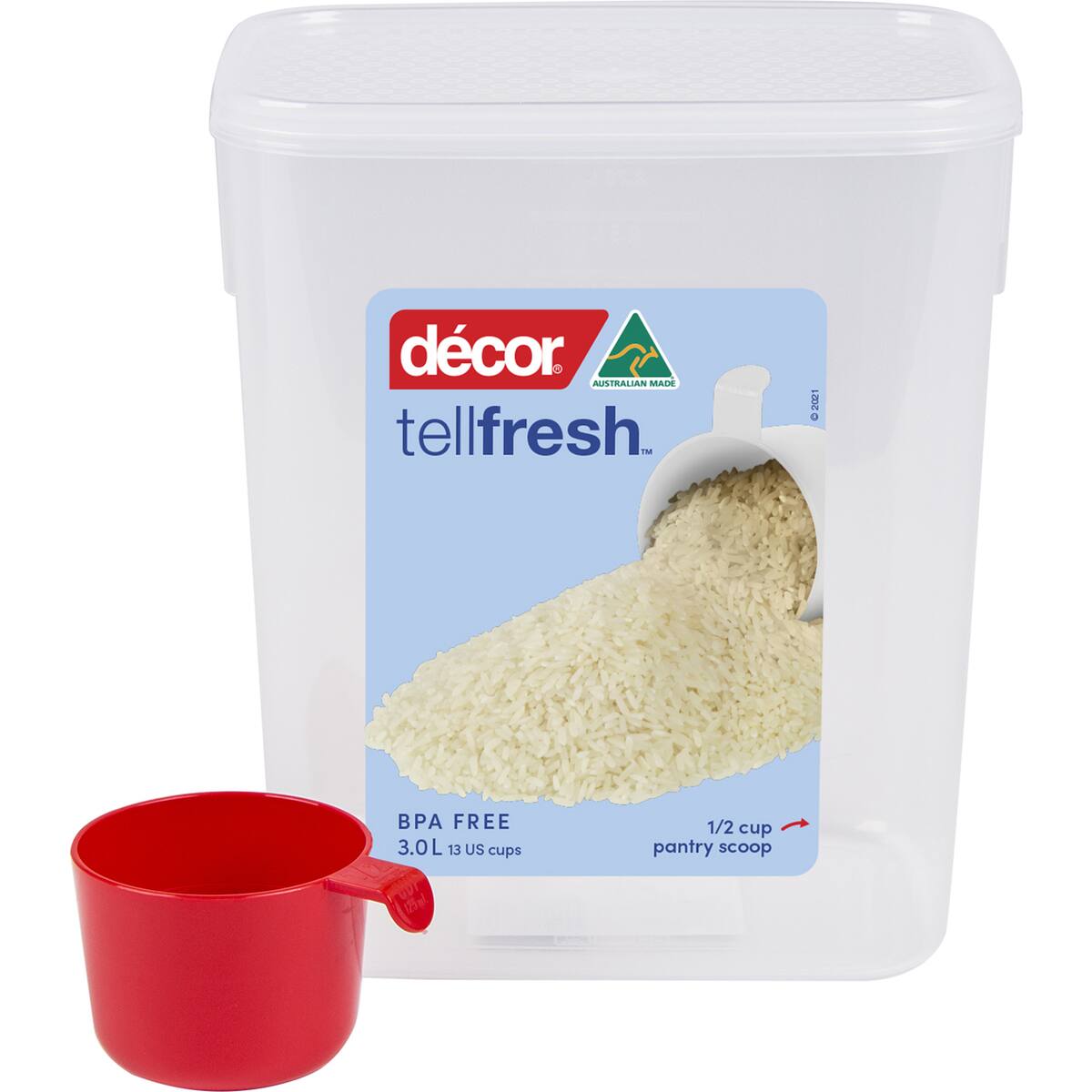 Decor Tellfresh Oblong Container 3l Each