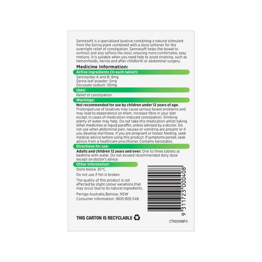 Herron Sennesoft Laxatives - 100 pack