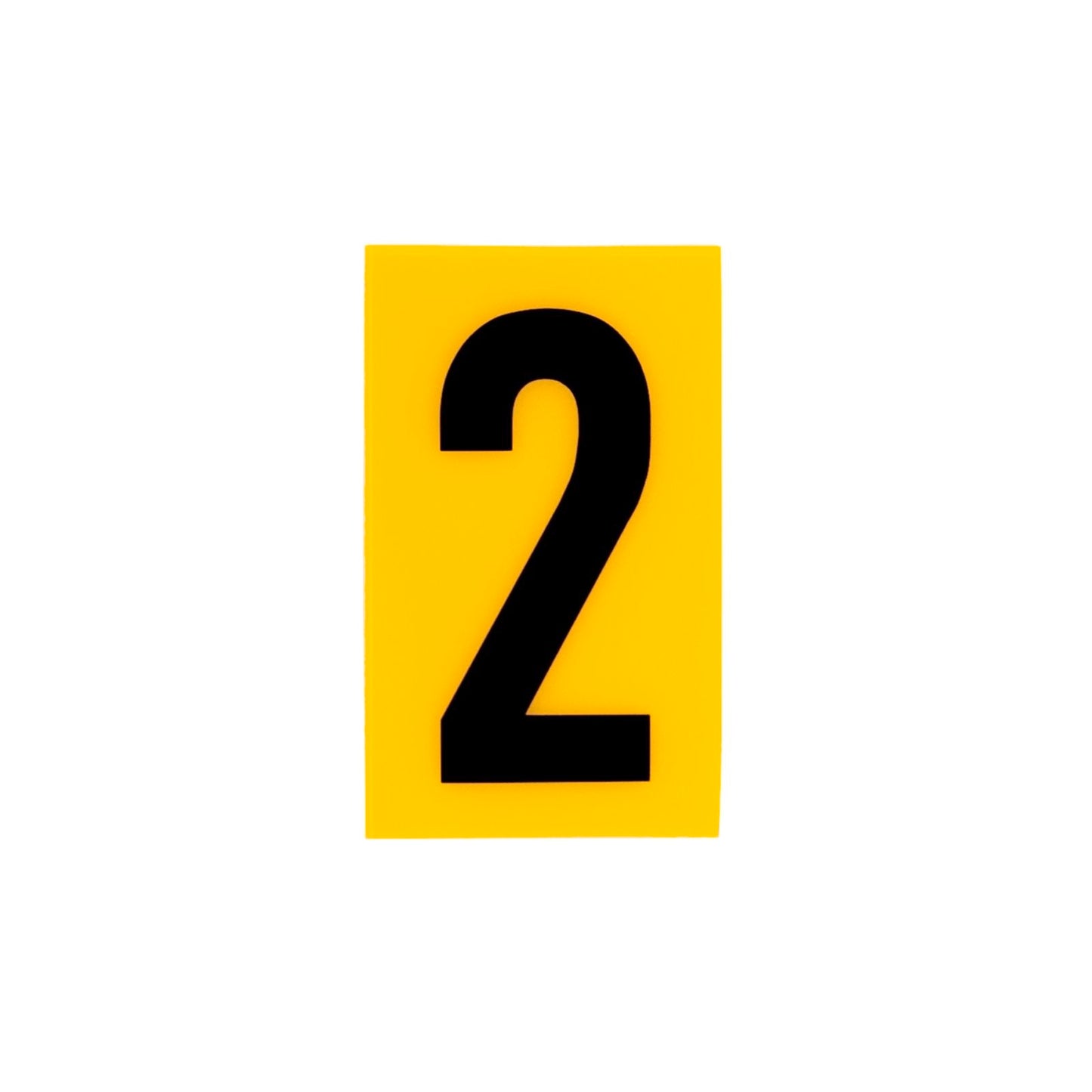 Sandleford Yellow Self Adhesive House Number 2 - 60mm