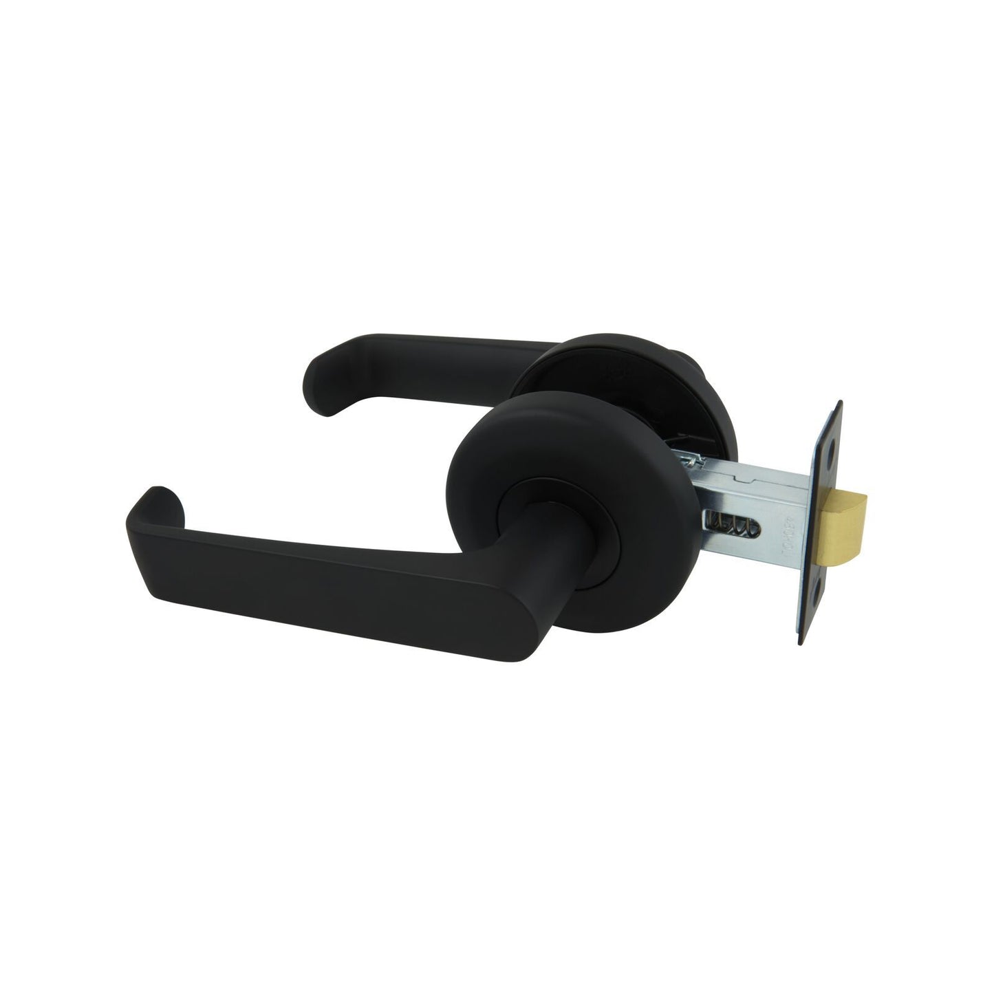 Gainsborough Neue Telo Passage Lever Set - Matt Black - 138 x 65mm