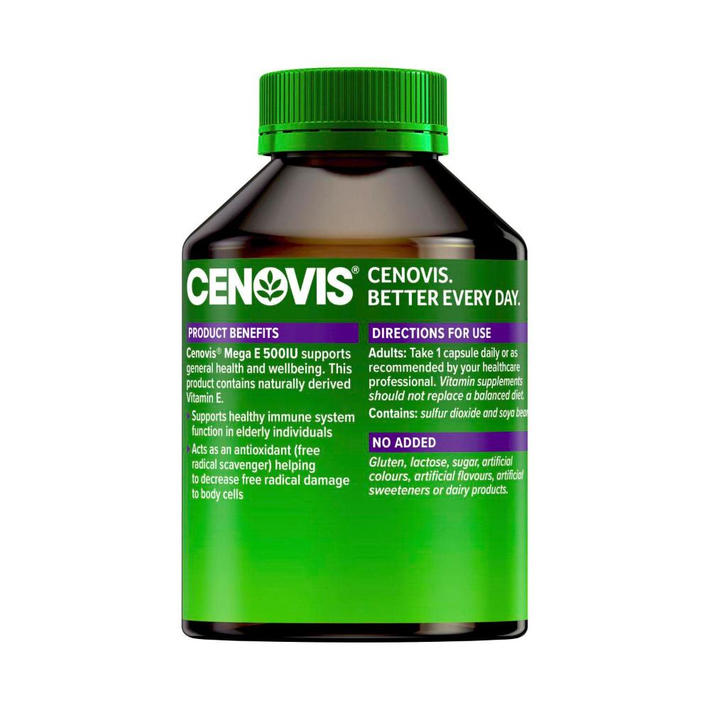 Cenovis Mega Vitamin E 500mg Capsules - 250 pack