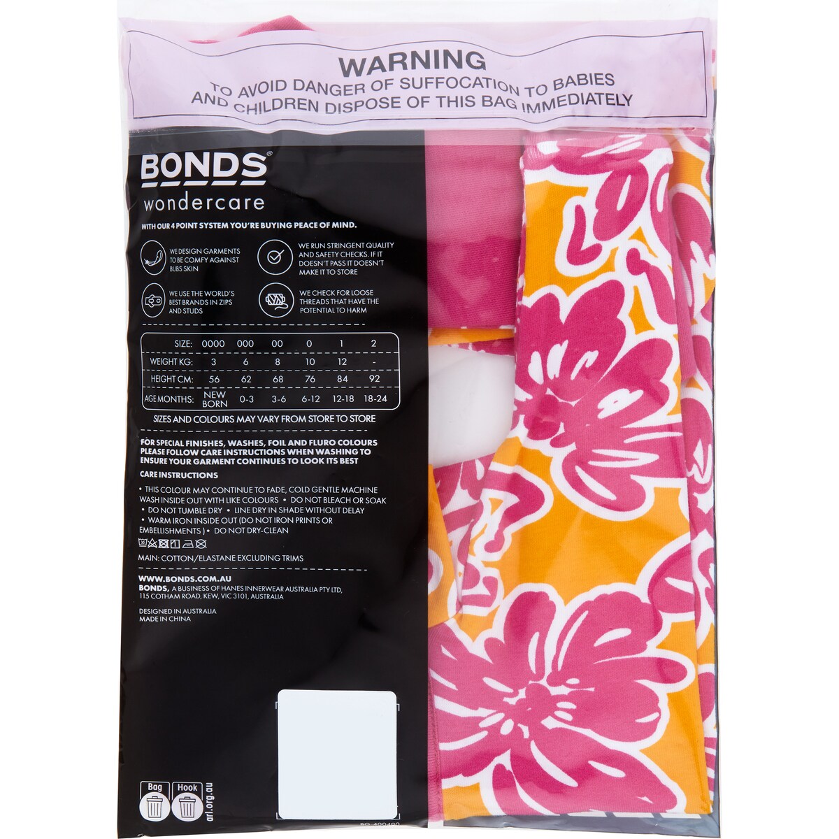 Bonds Zip Wondersuit Size 0000 Each