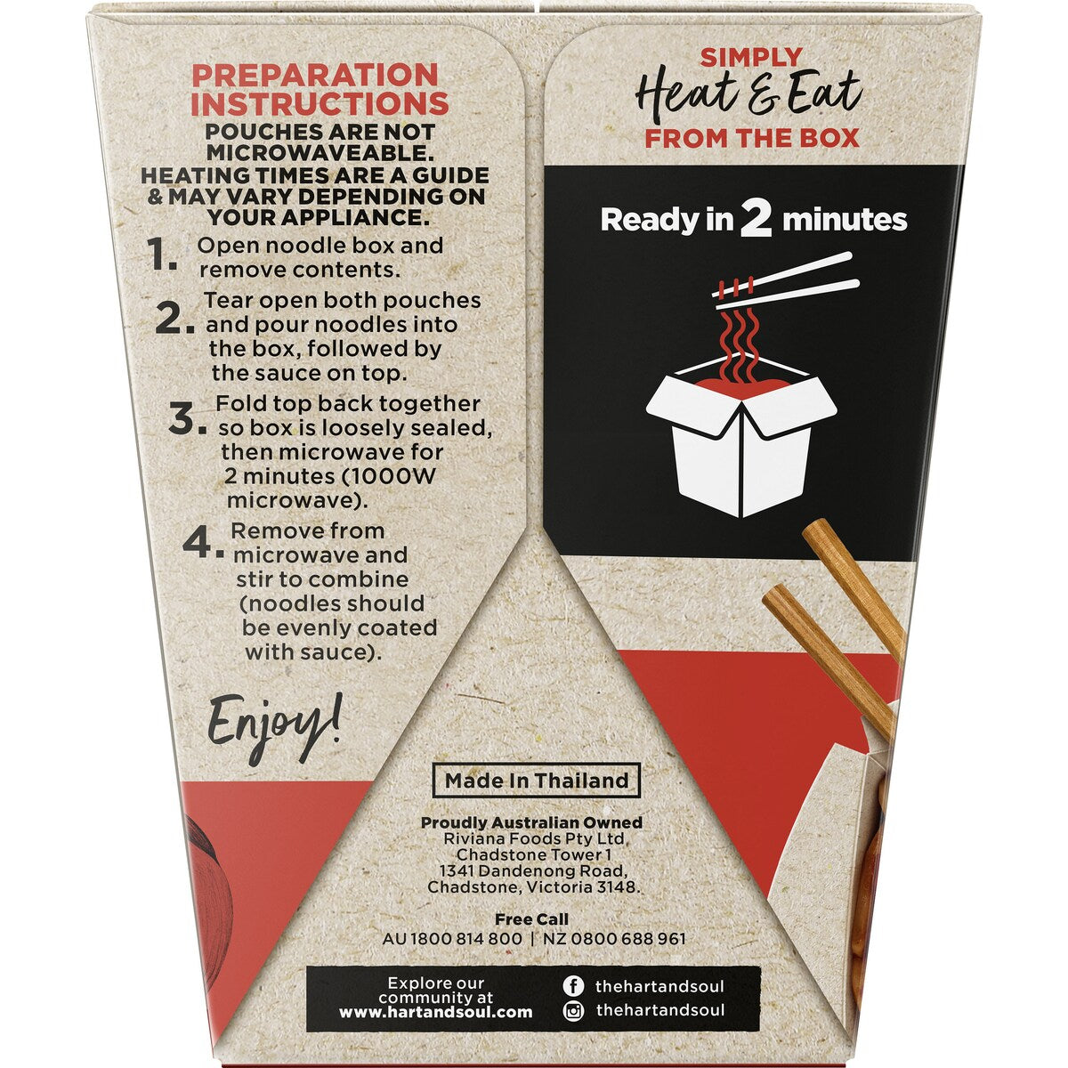 Hart & Soul Ramen Chilli & Garlic Saucy Noodles Box 330g