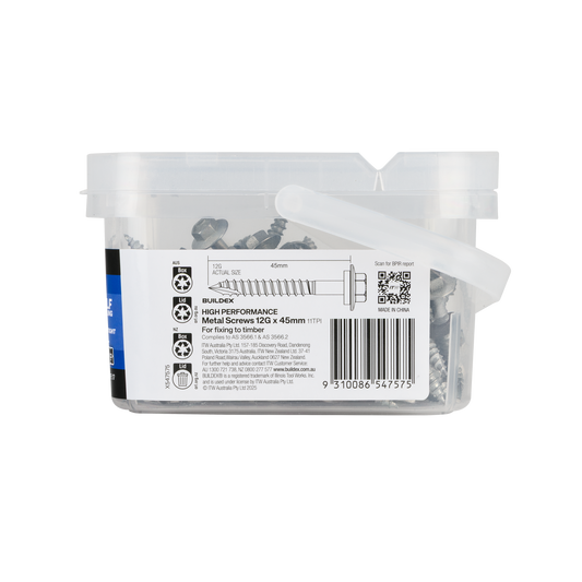 Buildex Cladding Screws - 12g x 45mm - 100 Pack