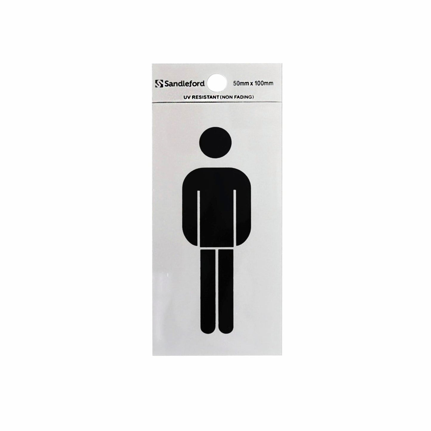 Sandleford Mens Symbol Self Adhesive Sign - 100 x 50mm