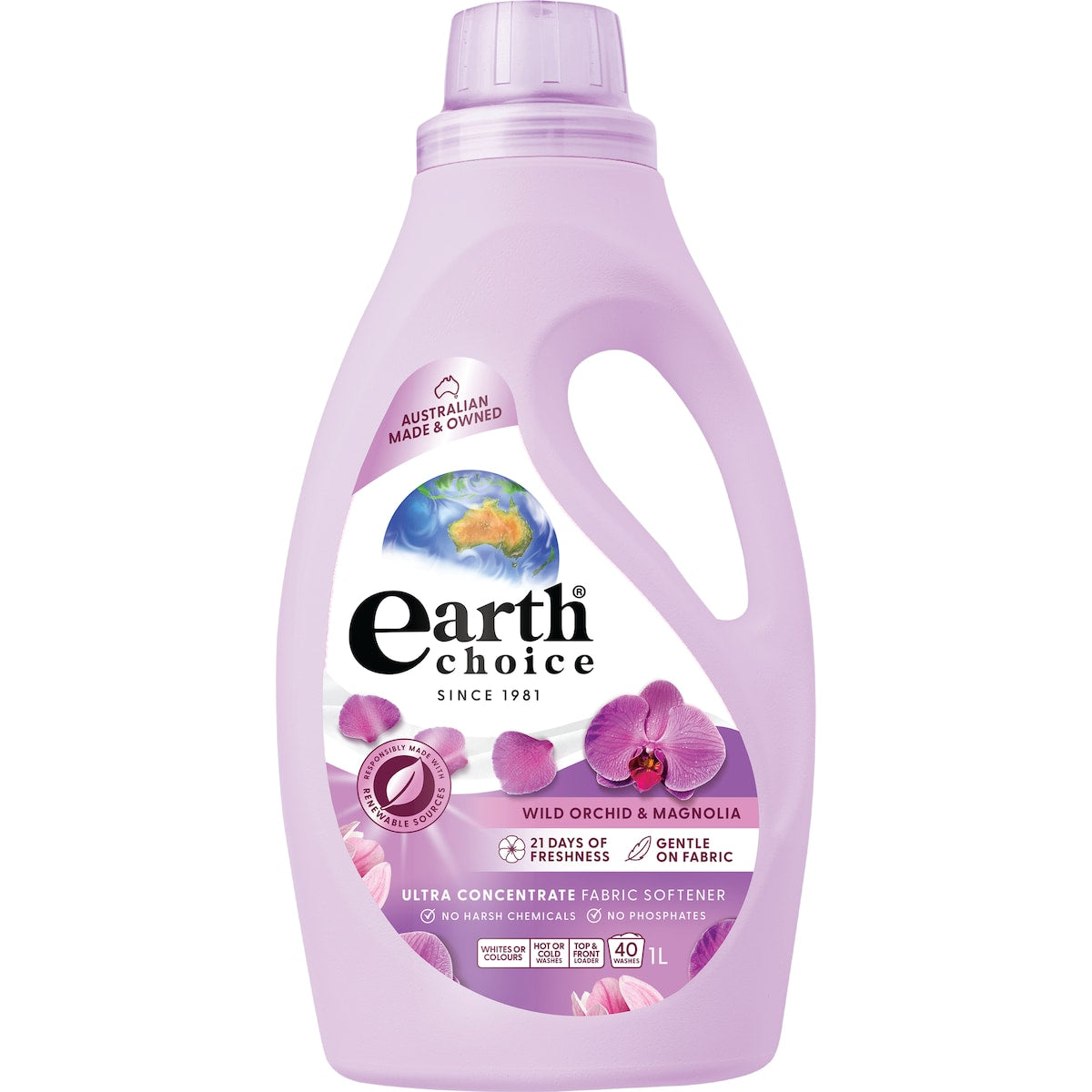 Earth Choice Wild Orchid & Magnolia Fabric Softener 1L