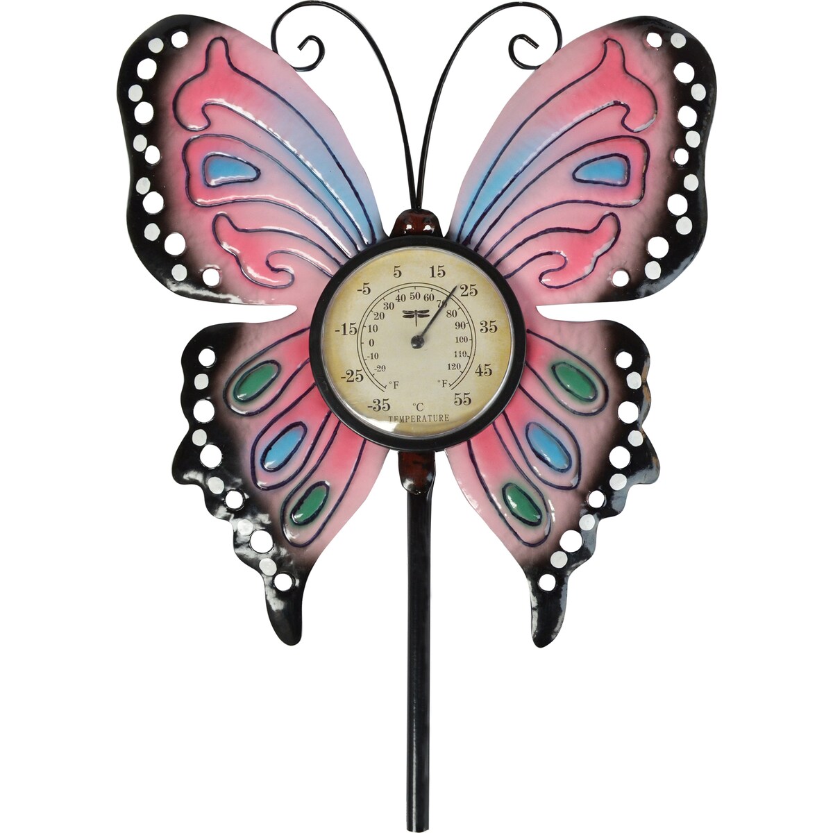 Garden Dream Metal Decorative Butterfly Thermometer Each