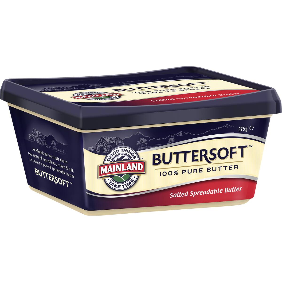 Mainland Buttersoft Pure Butter Tub Salted 375g