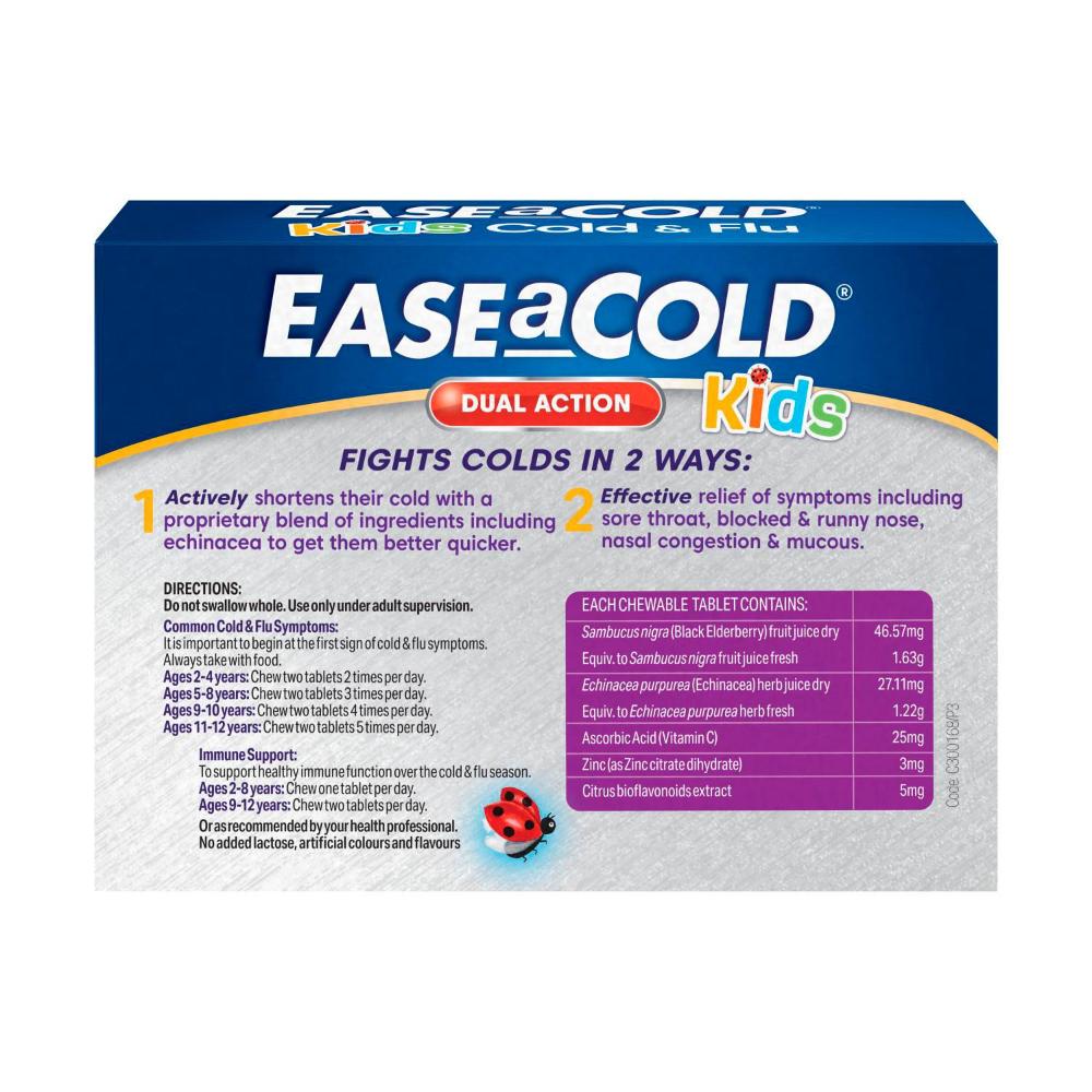 Ease A Cold Kids Cold And Flu Chewable Tablets - 24 pack
