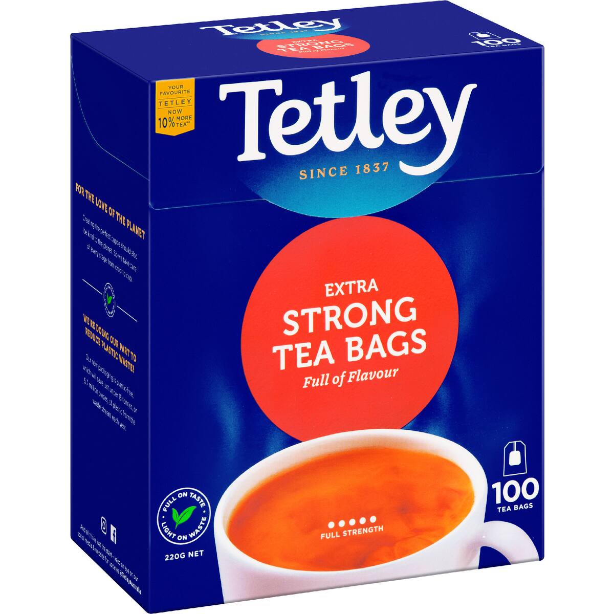 Tetley Extra Strong Tea Bags 100 Pack