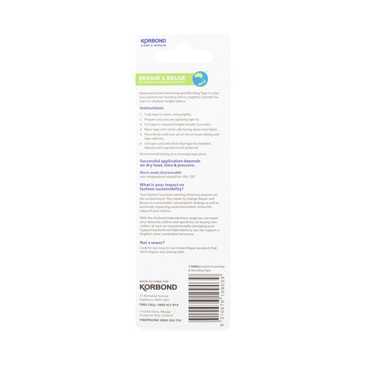 Korbond Black 110032 Hemming Tape - 1 PACK