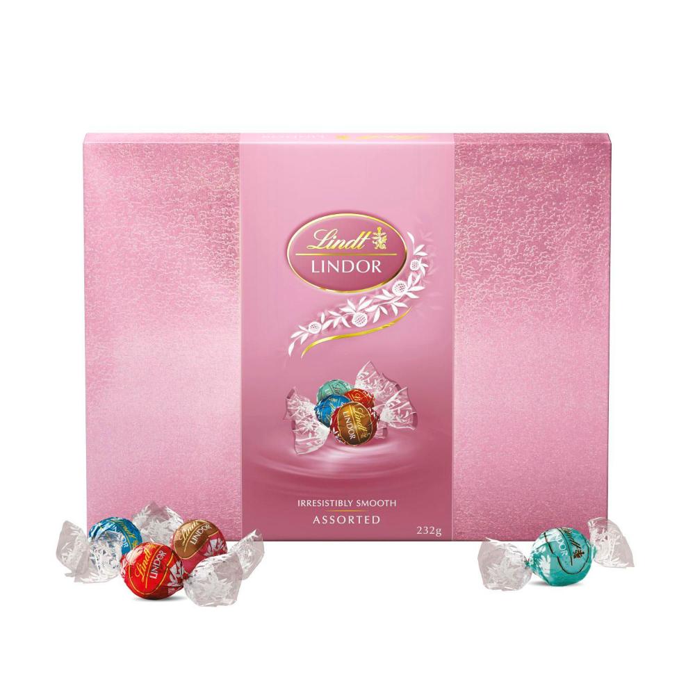 Lindt Lindor Pink Assorted Gift Box - 232g