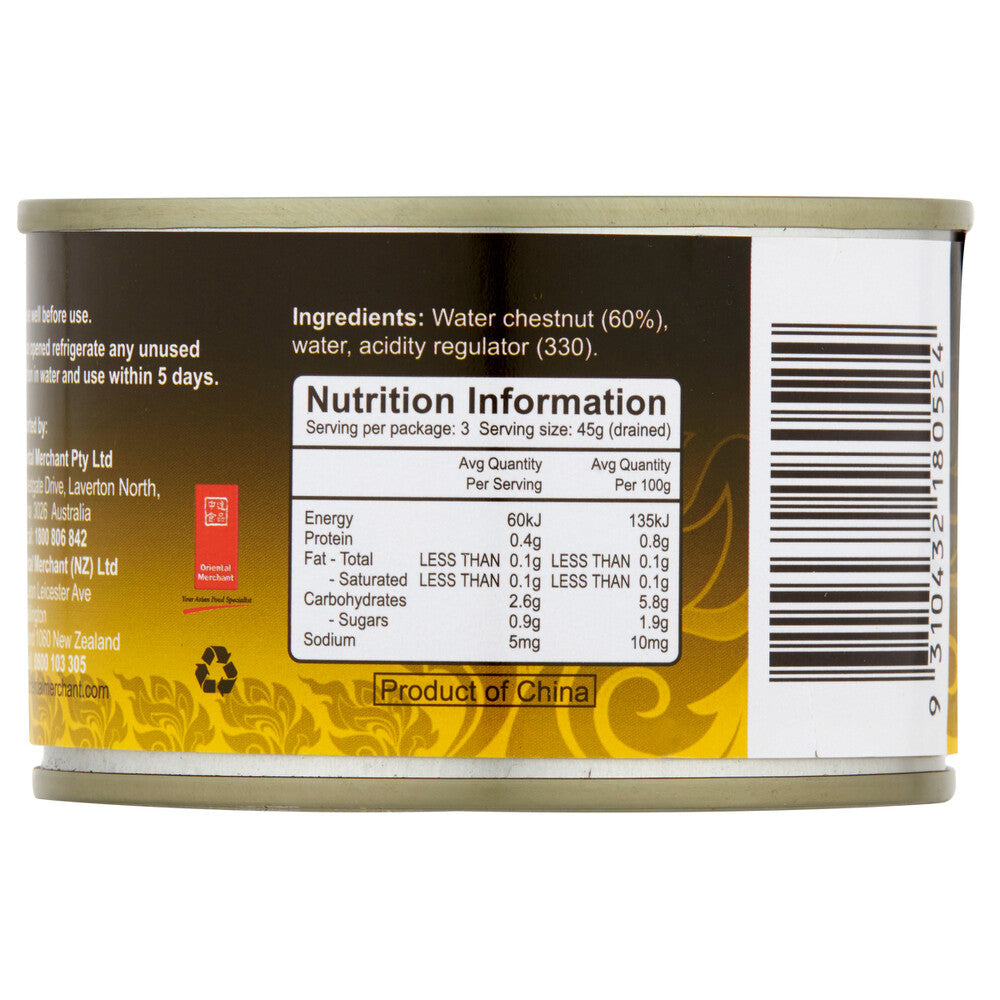 Valcom Water Chestnut Slices - 227g
