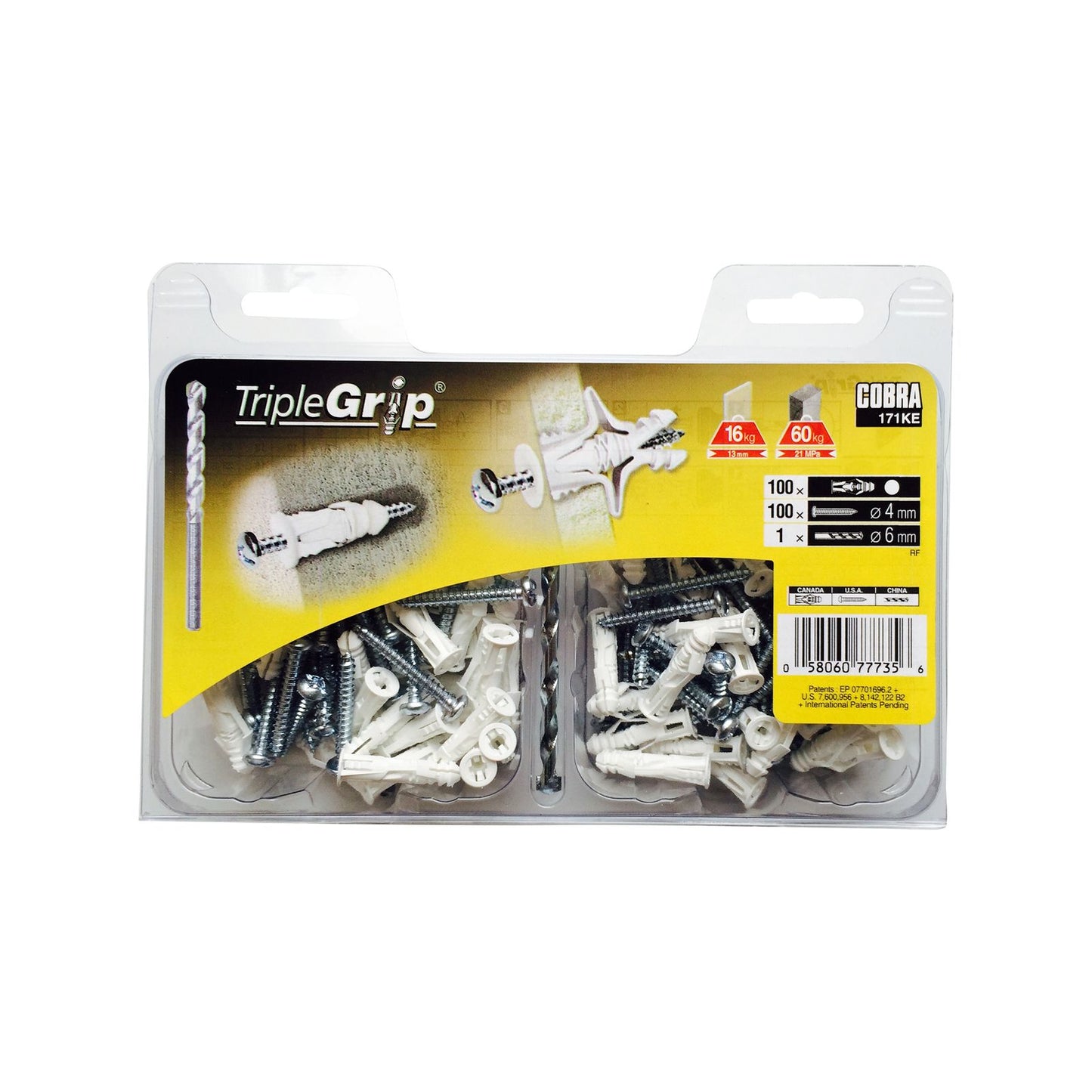 Cobra Triple Grip Anchor Screws - 4.0mm - 100 Pack