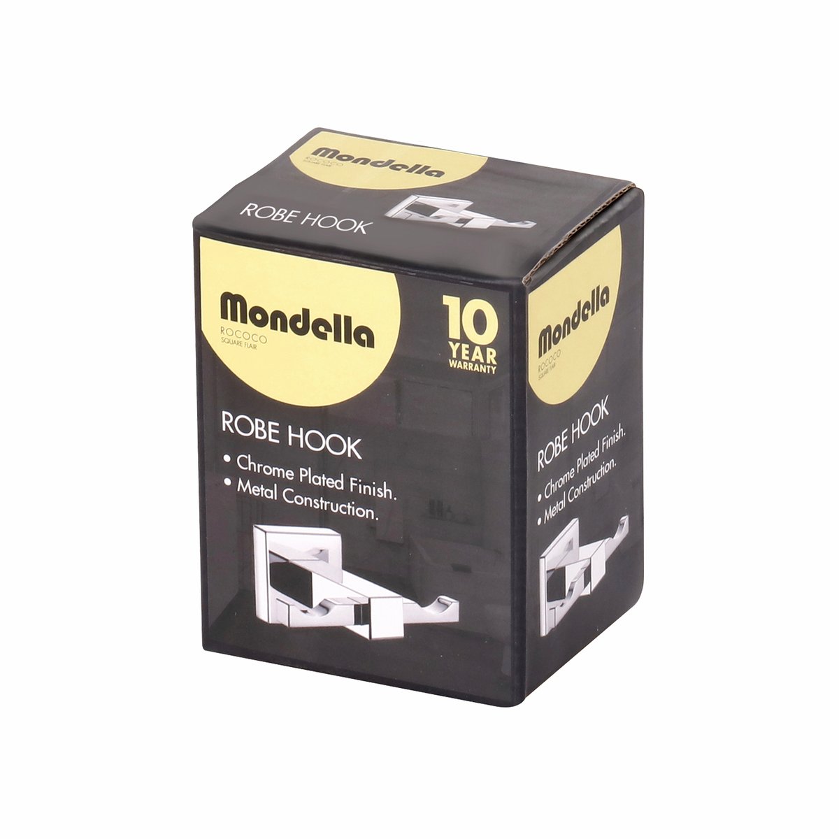 Mondella 80mm Chrome Rococo Robe Hook - Metal - Stylish Storage Solution