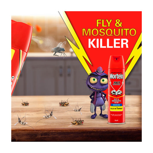 Mortein Fast Knockdown Fly & Mosquito Killer Odourless - 350g