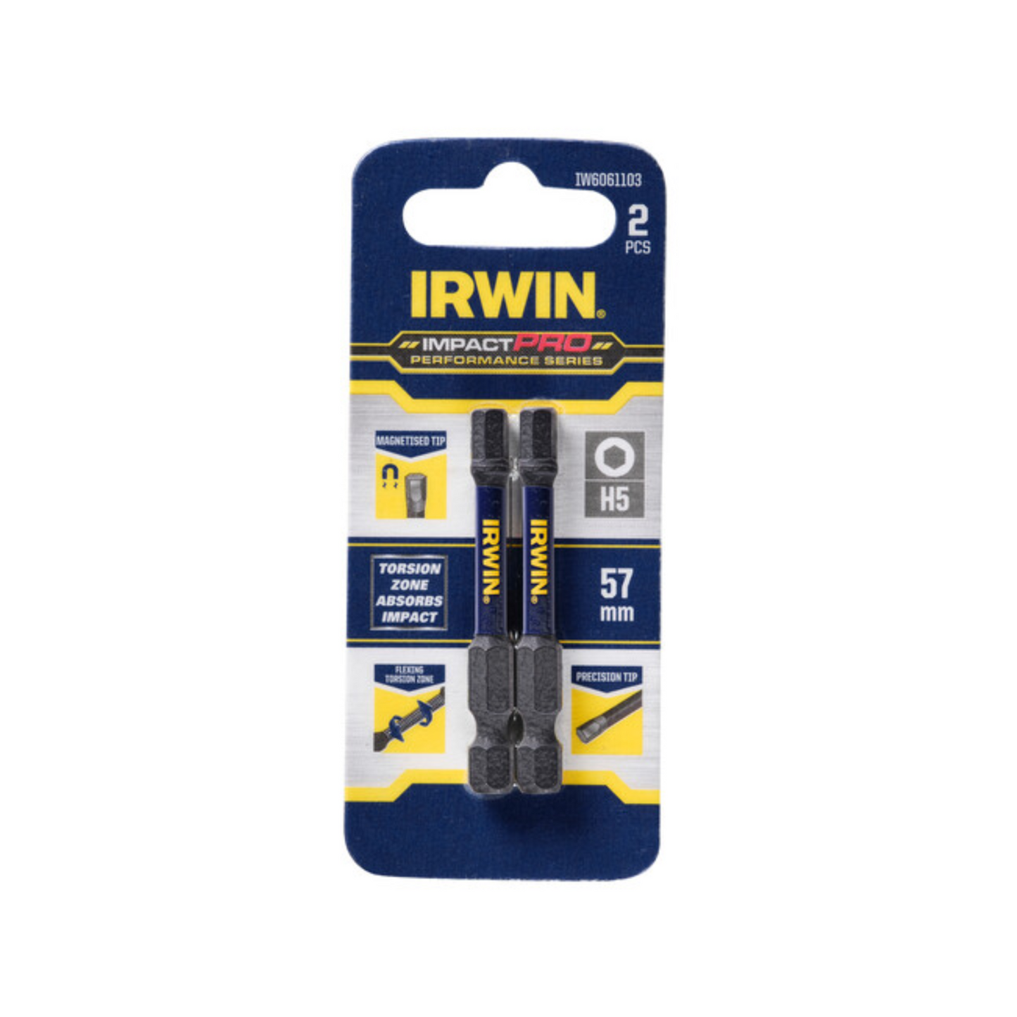 Irwin Impact Pro Performance Bit 57mm H5 2 Pack