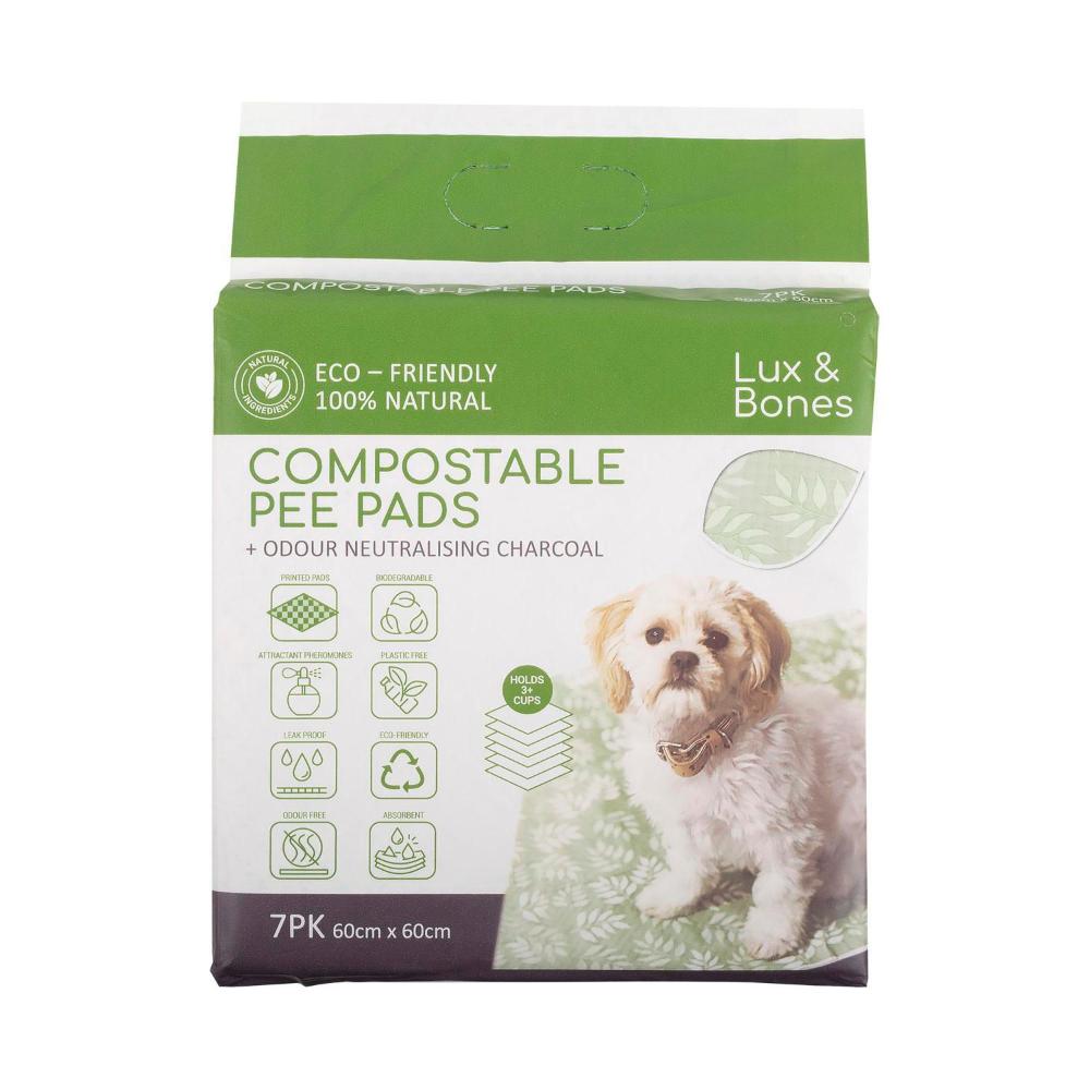 Lux & Bones Compostible Pee Pads Dog - 7 pack