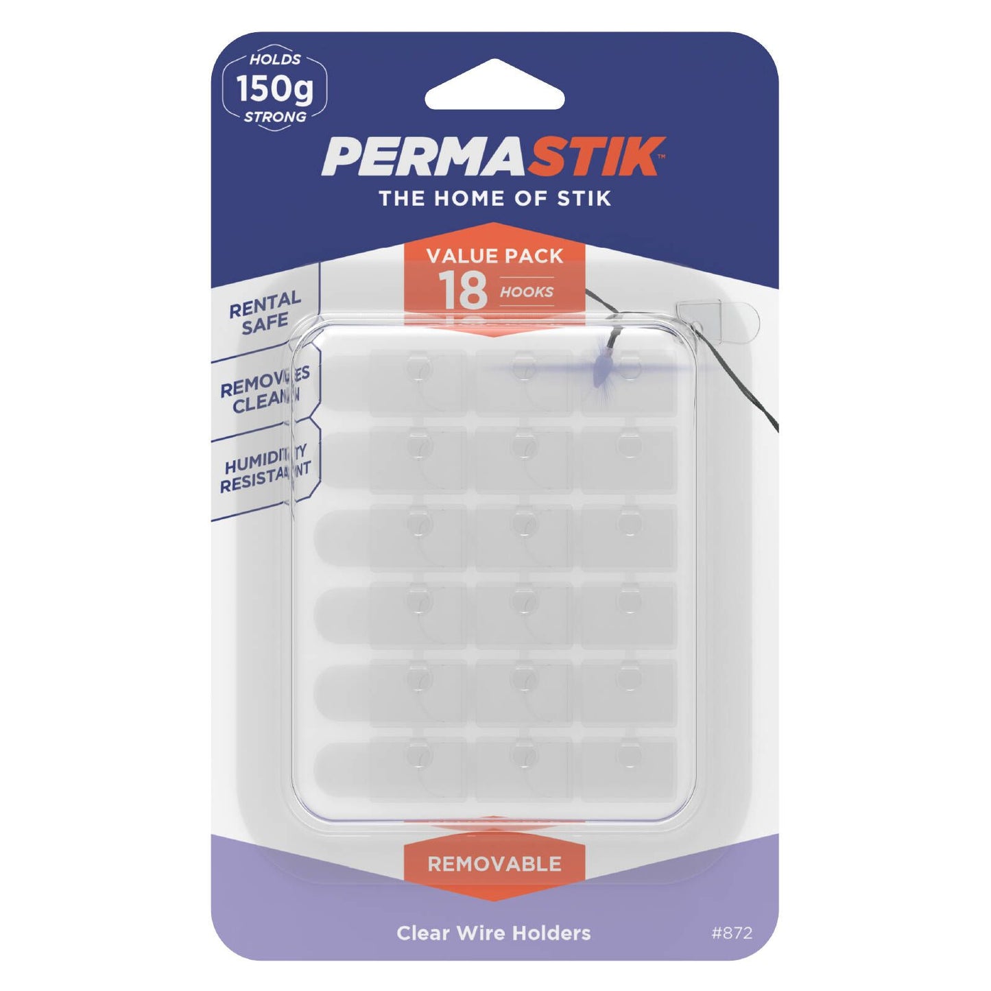 Permastik Clear Wire Holders - 18 Pack
