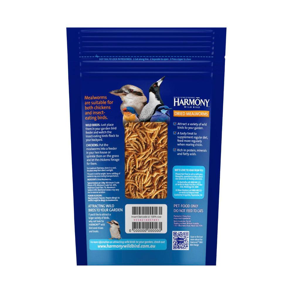 Harmony Dried Mealworms - 120g