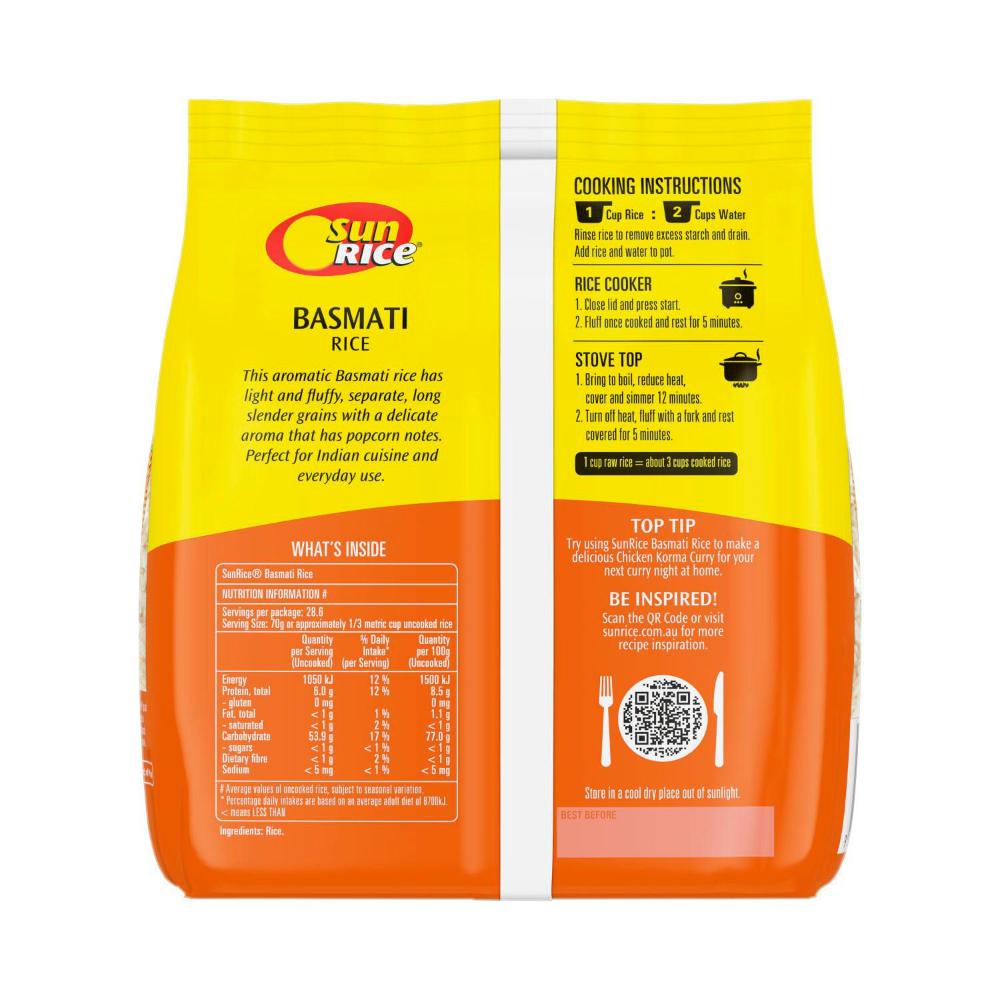 Sunrice Basmati Rice - 2kg