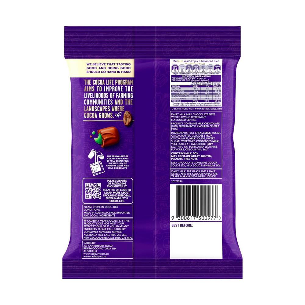 Cadbury Dairy Milk Peppermint Chocolate Bites - 142g