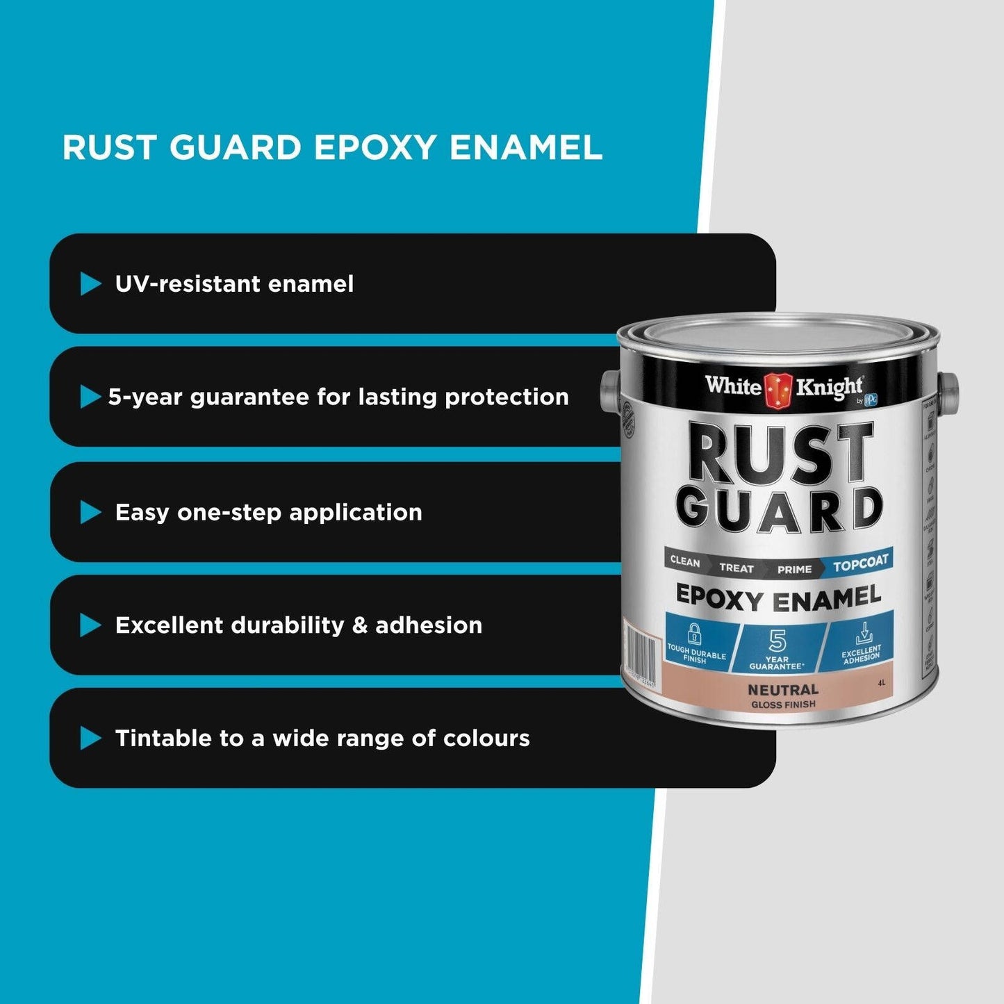 White Knight Rust Guard Epoxy Enamel - 4L