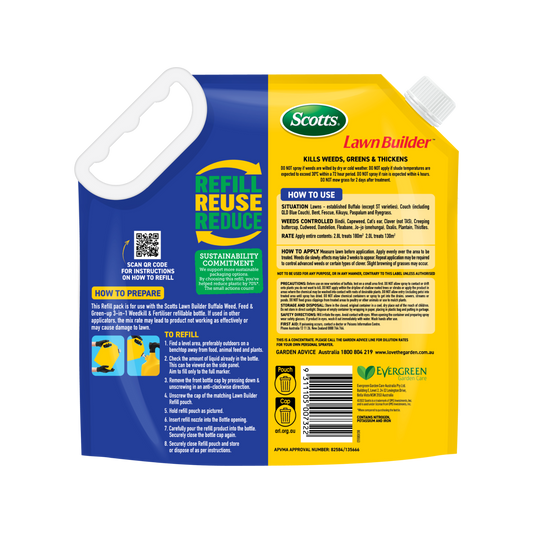 Scotts Lawn Builder Buffalo Weed, Feed, Green-Up Refill Pouch 2.05L