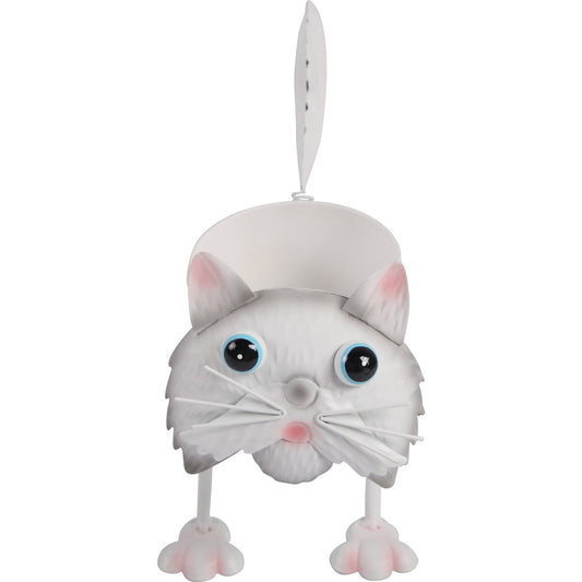 Green Gardener Metal Animal Pot White Cat Each