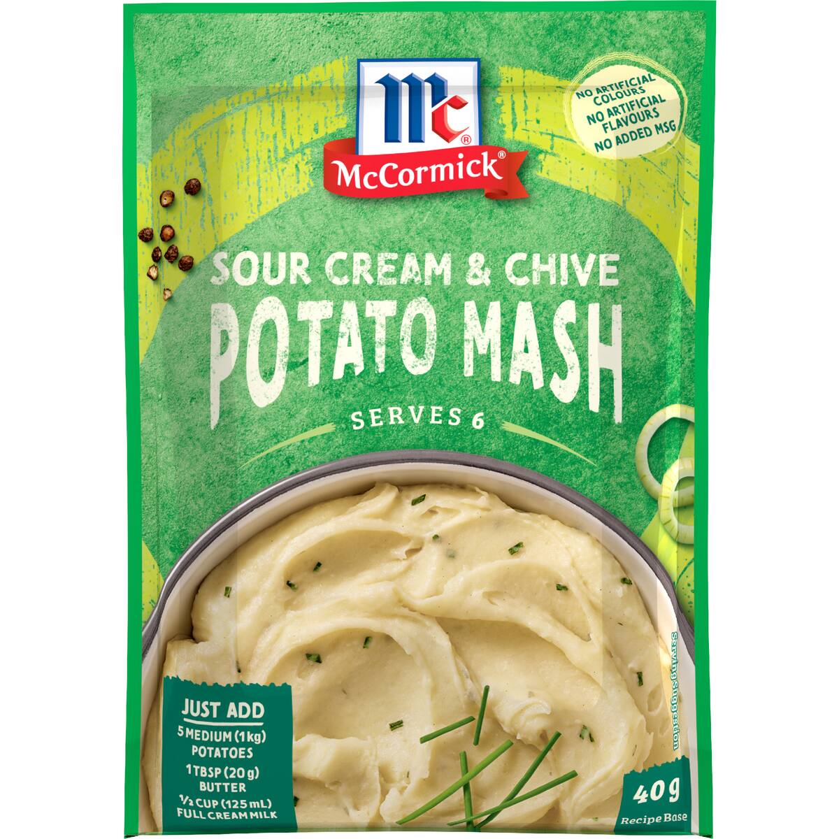 Mccormick Sour Cream & Chive Potato Mash Recipe Base 40g