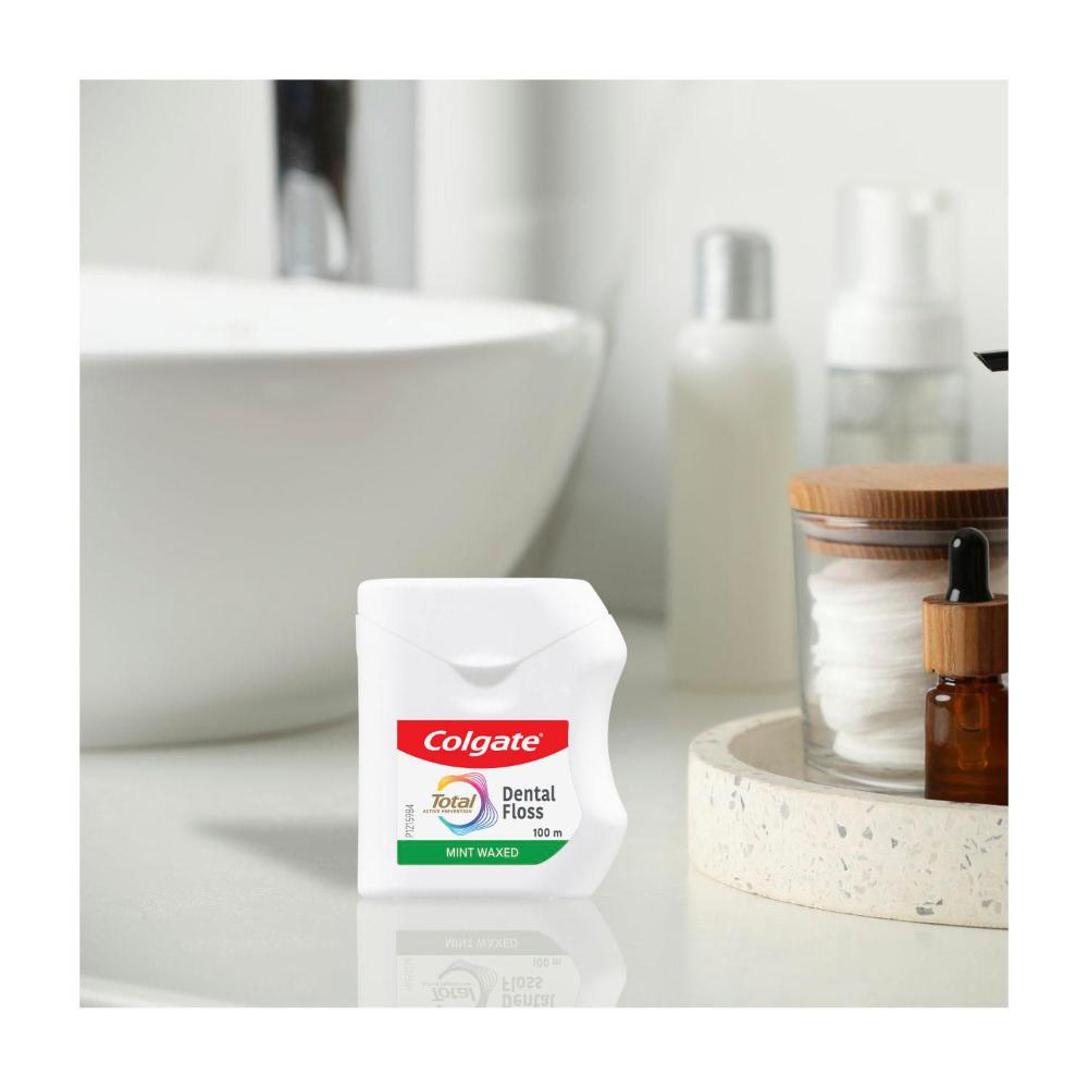 Colgate Total Mint Waxed Dental Floss - 100metre
