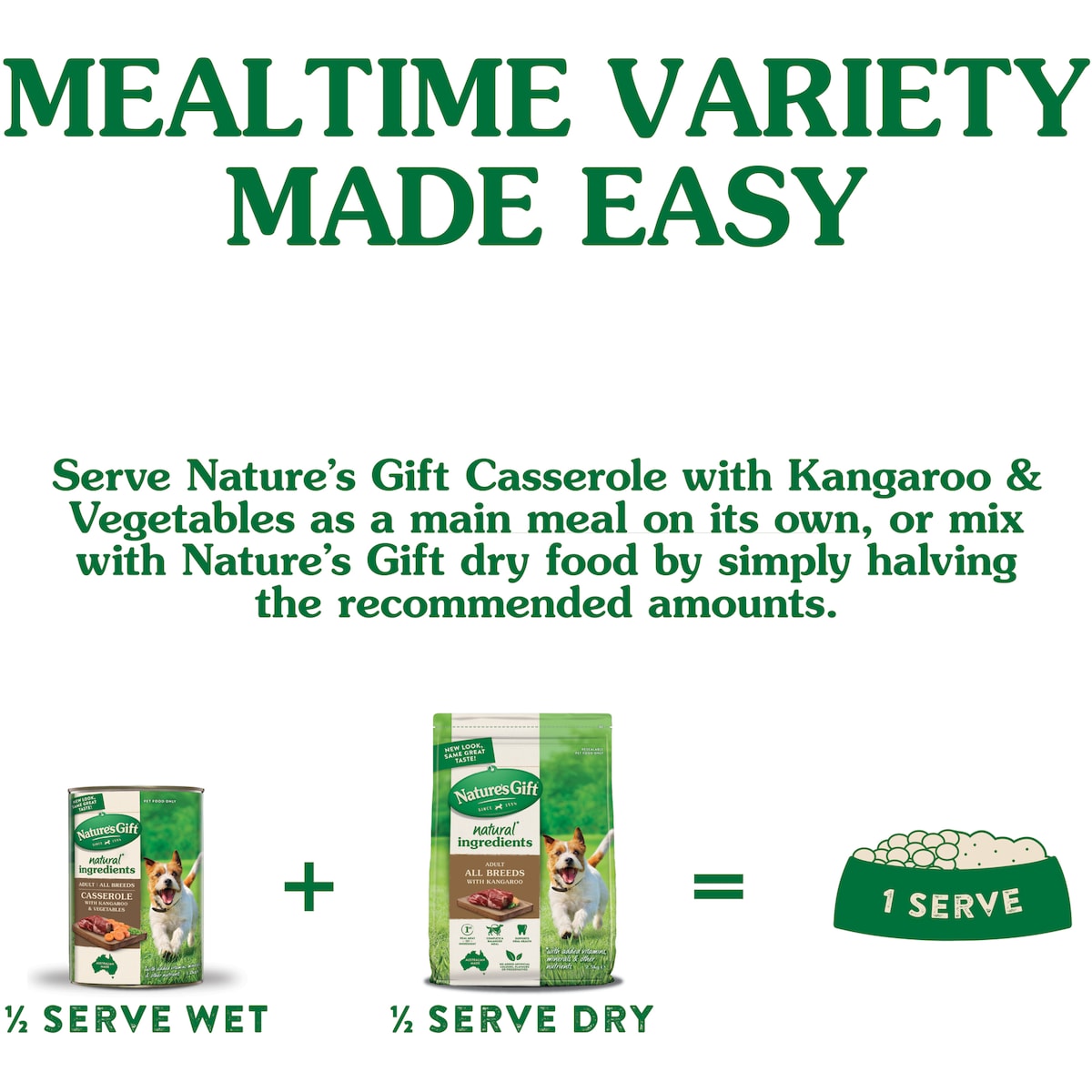 Natures Gift Adult Wet Dog Food Casserole With Kangaroo & Vegetables 1.2kg