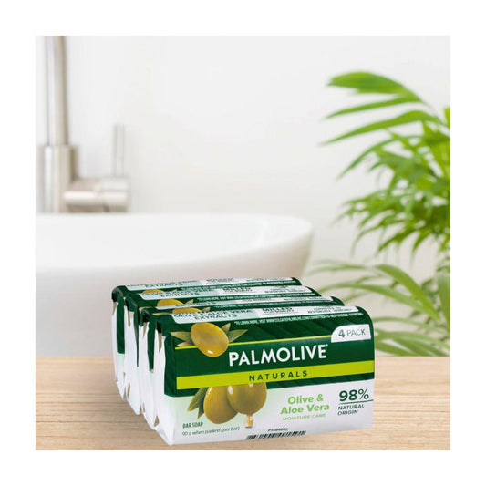 Palmolive Naturals Aloe & Olive Soap - 4 pack
