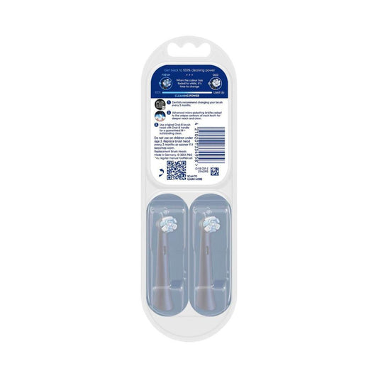 Oral B Io Ultimate Clean Electric Toothbrush Replacement Head Black - 2 Pack